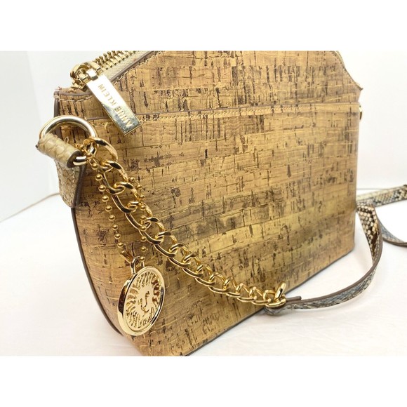 Anne Klein Python Snake  Crossbody Bag  Purse Adjustable Strap Gold Hardware - Picture 11 of 11